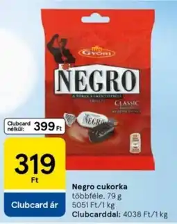 Tesco Negro cukorka többféle ajánlat