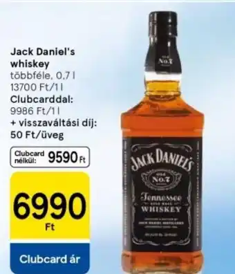 Tesco Jack Daniel's whiskey ajánlat