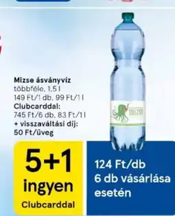 Tesco Mizse ásványvíz ajánlat