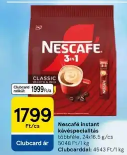 Tesco Nescafé instant kávéspecialitás ajánlat