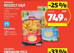 ALDI Hofburger Reszelt Sajt ajánlat