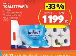 ALDI Kokett Toalettpapír ajánlat