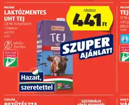 ALDI Milsani Laktzmentes UHT Tej ajánlat