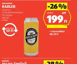 ALDI Karlskrone Radler ajánlat