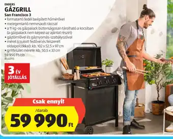 ALDI Enders Gázgrill San Francisco 3 ajánlat