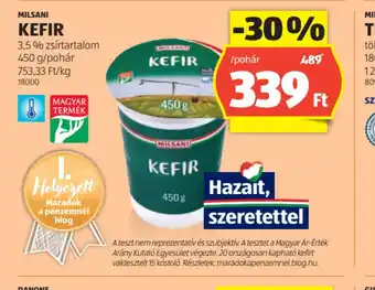 ALDI Milsani Kefir ajánlat