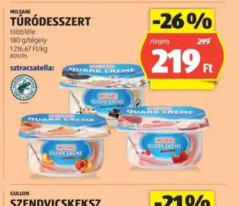 ALDI Milsani Túrdesszert ajánlat