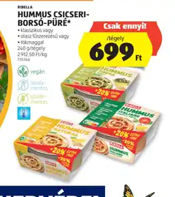 ALDI Ribella Hummus Csicseri-Bors-Püré ajánlat