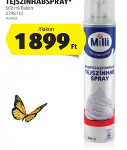 ALDI Milli Tejszínhabspray ajánlat