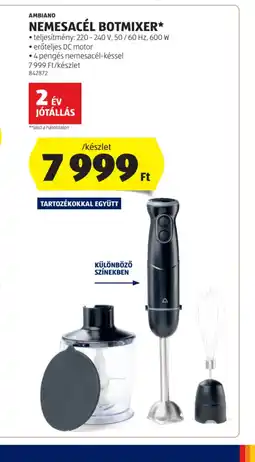 ALDI Ambiano Nemesacél Botmixer ajánlat