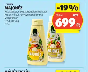 ALDI Le Gusto Majonéz ajánlat