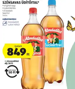 ALDI Almdudler Szénsavas Üdítőital ajánlat