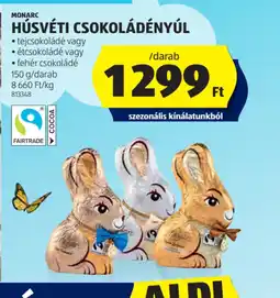 ALDI Monarc Húsvéti Csokoládényúl ajánlat