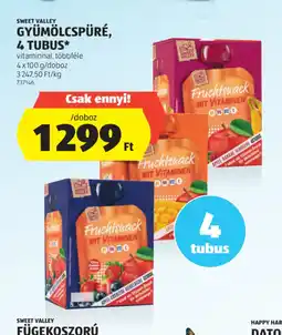 ALDI Sweet Valley Gyümölcspüré ajánlat