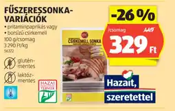 ALDI Fűszeressonka-variácik ajánlat