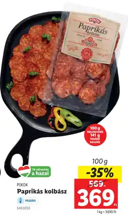 Lidl Pikok paprikás kolbász ajánlat