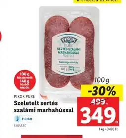 Lidl Pikok pure szeletelt sertés szalámi marhahússal ajánlat