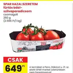 Spar Spar hazai.szeretem fürtös bébi- szilvaparadicsom ajánlat