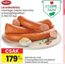 Spar Regnum lecsókolbász ajánlat