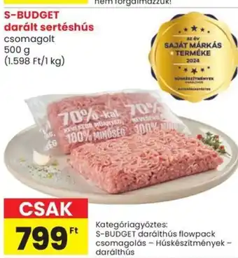 Spar S-budget darált sertéshús ajánlat