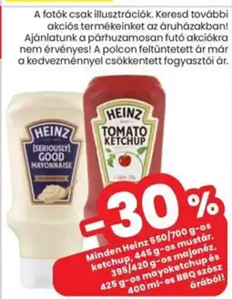 Spar Minden Heinz 550/700 g-os ketchup, 445 g-os mustár stb. árából! ajánlat