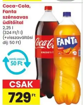 Spar Coca-cola, fanta szénsavas üdítőital ajánlat