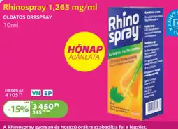 Kulcs Patika Rhinospray 1,265 mg/ml ajánlat