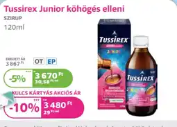 Kulcs Patika Tussirex junior köhögés elleni ajánlat