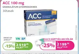 Kulcs Patika Acc 100 mg ajánlat