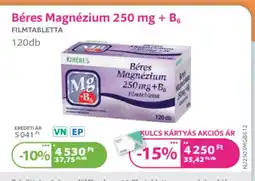 Kulcs Patika Béres Magnézium 250 mg + B6 ajánlat