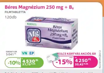 Kulcs Patika Béres Magnézium 250 mg + B6 ajánlat