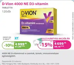 Kulcs Patika D-vion 4000 ne d3-vitamin ajánlat