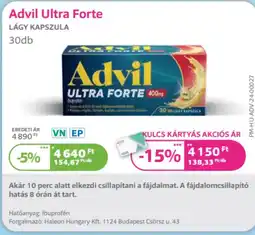 Kulcs Patika Advil ultra forte ajánlat