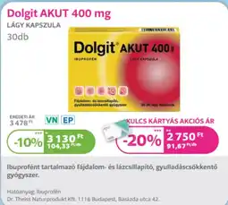 Kulcs Patika Dolgit akut 400 mg ajánlat