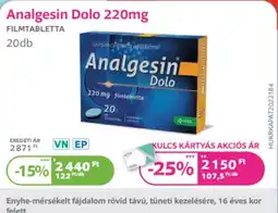 Kulcs Patika Analgesin dolo 220mg ajánlat