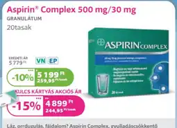 Kulcs Patika Aspirin complex 500 mg/30 mg ajánlat