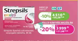 Kulcs Patika Strepsils Eperízű cukormentes szopogató tabletta ajánlat