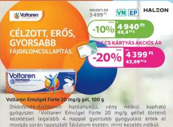 Kulcs Patika Voltaren Emulgel Forte 20 mg/g gél ajánlat