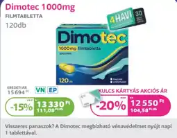 Kulcs Patika Dimotec 1000mg ajánlat