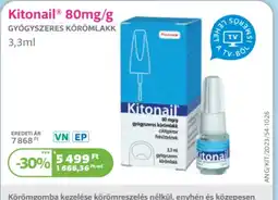 Kulcs Patika Kitonail 80mg/g ajánlat