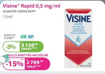 Kulcs Patika Visine rapid 0,5 mg/ml ajánlat