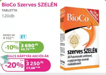 Kulcs Patika Bioco szerves szelén ajánlat