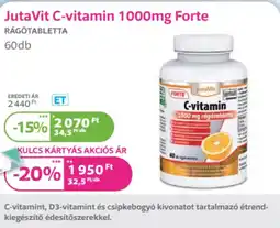 Kulcs Patika Jutavit c-vitamin 1000mg forte ajánlat