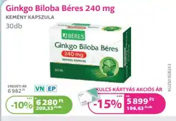 Kulcs Patika Ginkgo biloba béres 240 mg ajánlat