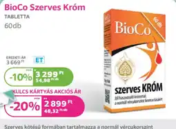 Kulcs Patika Bioco szerves króm ajánlat