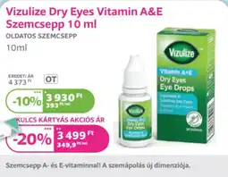 Kulcs Patika Vizulize dry eyes vitamin a&e szemcsepp ajánlat