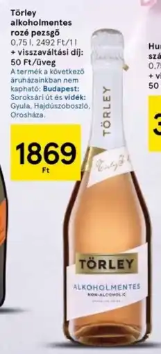 Tesco Törley alkoholmentes rozé pezsgő ajánlat