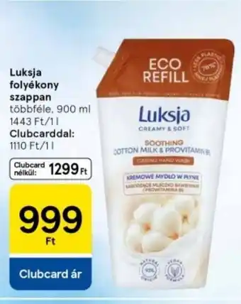 Tesco Luksja folyékony szappan ajánlat