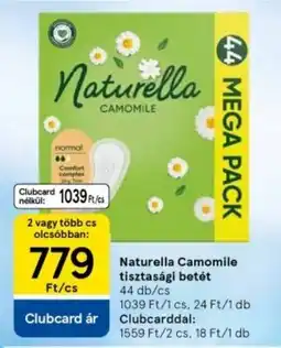 Tesco Naturella camomile tisztasági betét ajánlat