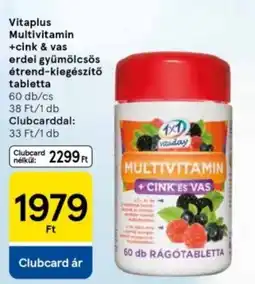 Tesco Vitaplus Multivitamin +cink & vas tabletta ajánlat